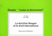 La doctrine Reagan et le droit international