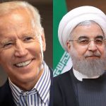 Portraits de Biden et Rohani