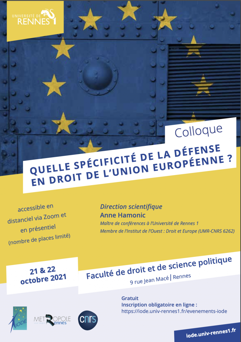 Quelle spécificité de la défense en droit de l’Union européenne ?