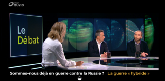 Samuel Longuet sur le plateau du "Grand débat" de la RTBF pour parler de la guerre hybride