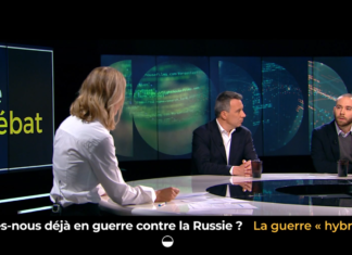 Samuel Longuet sur le plateau du "Grand débat" de la RTBF pour parler de la guerre hybride