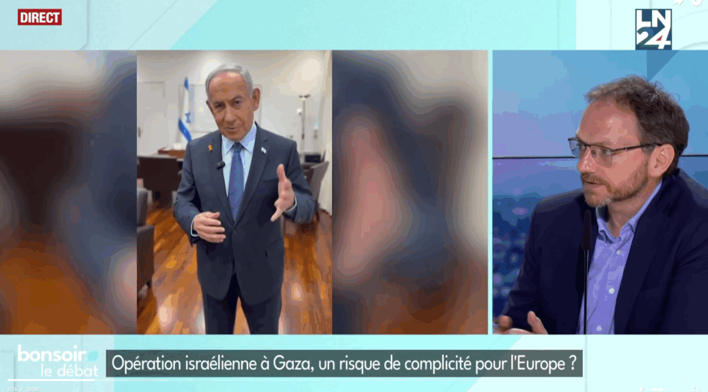 Yannick Quéau, le directeur du GRIP sur le plateau de LN24 pour la chronique "Le dessous des guerres"