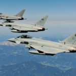 Les exportations d’armes de l’Allemagne : contradictions et ambiguïtés d’une politique revendiquée comme « restrictive et responsable » Deux avions de combat Eurofighter saoudiens volant en formation avec un Eurofighter autrichien en 2011